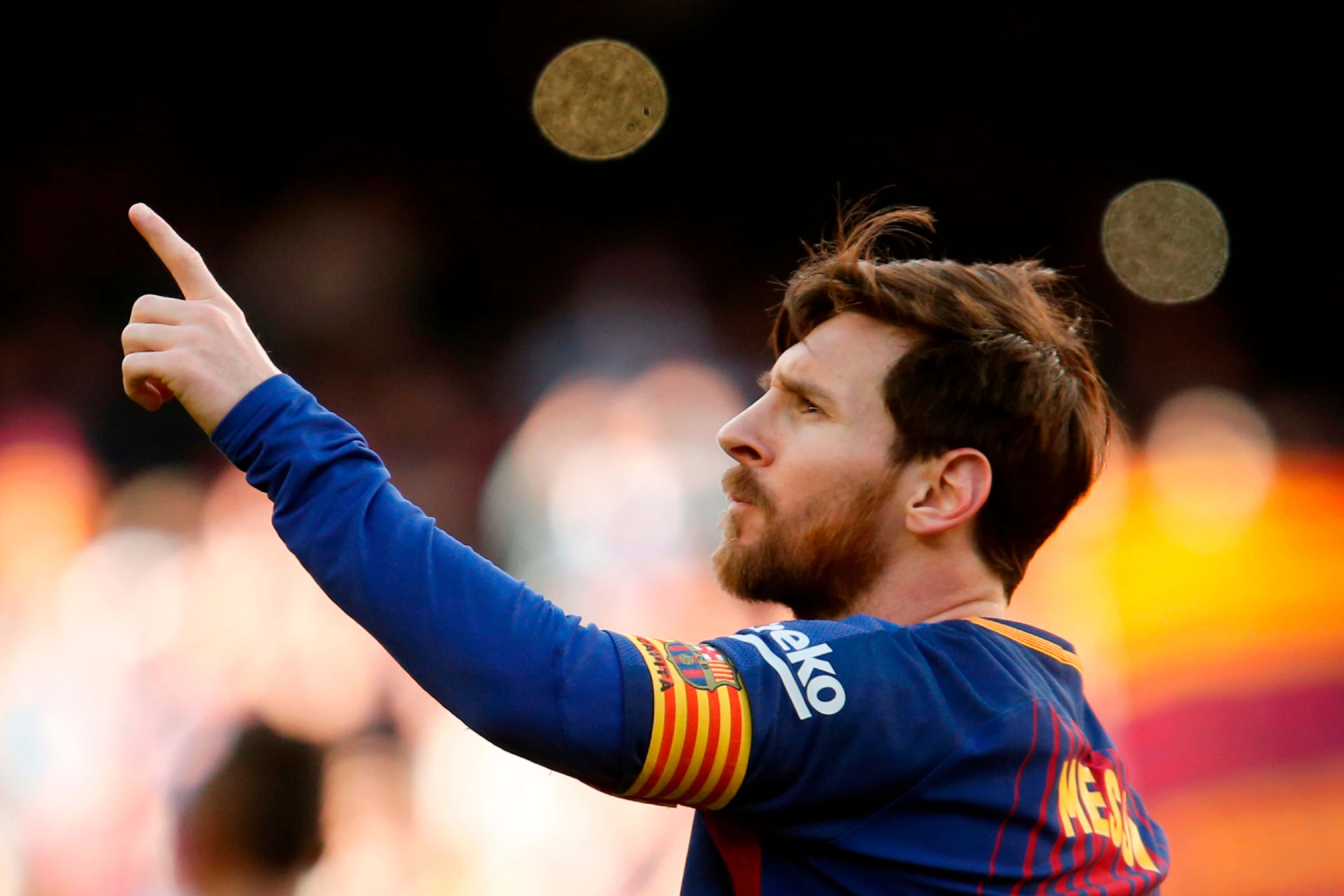 Messi celebrating against Athletic