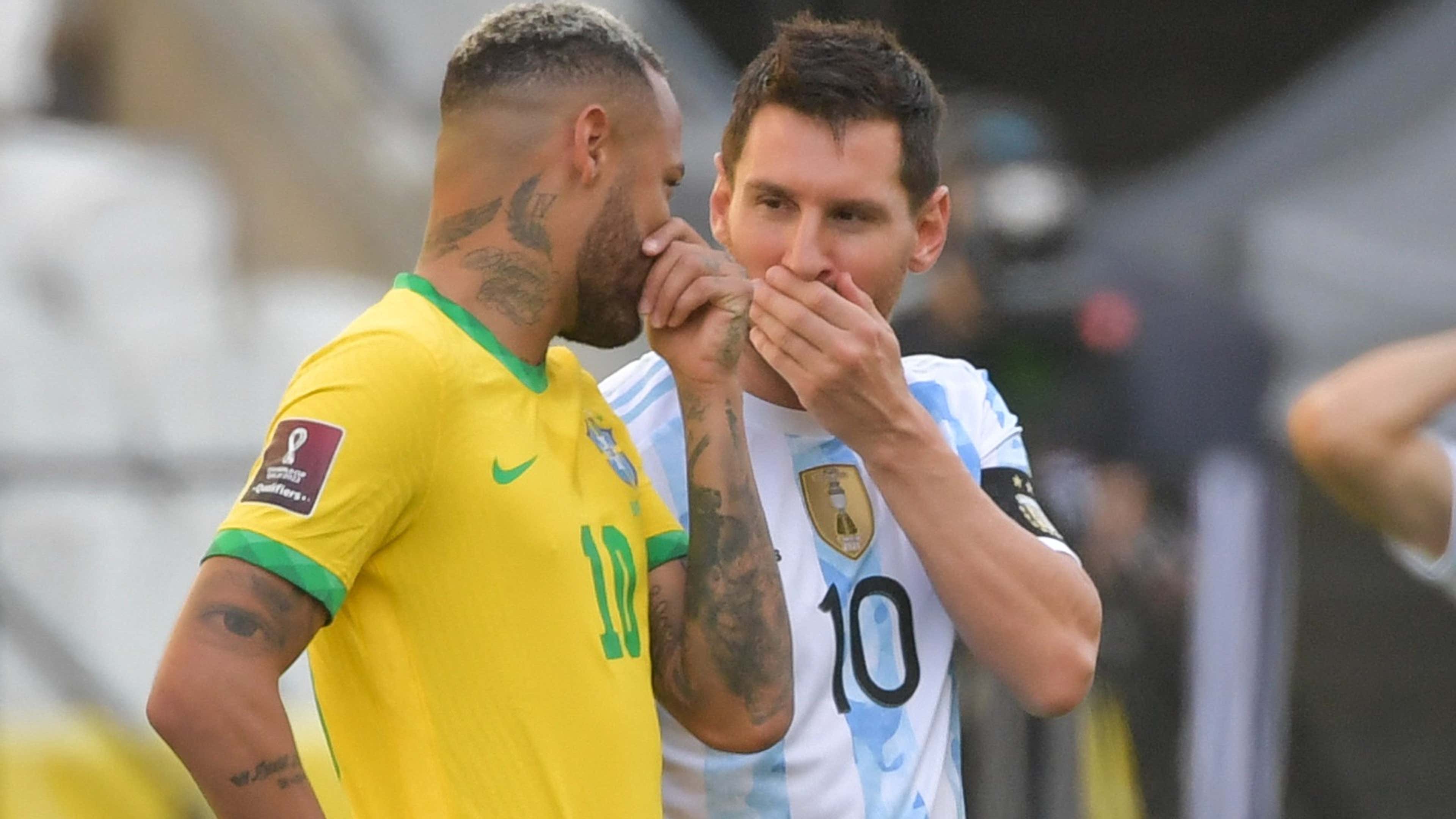 Neymar Messi Brasil Argentina seleção