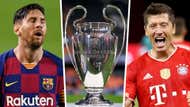 Lionel Messi Robert Lewandowski Champions League GFX
