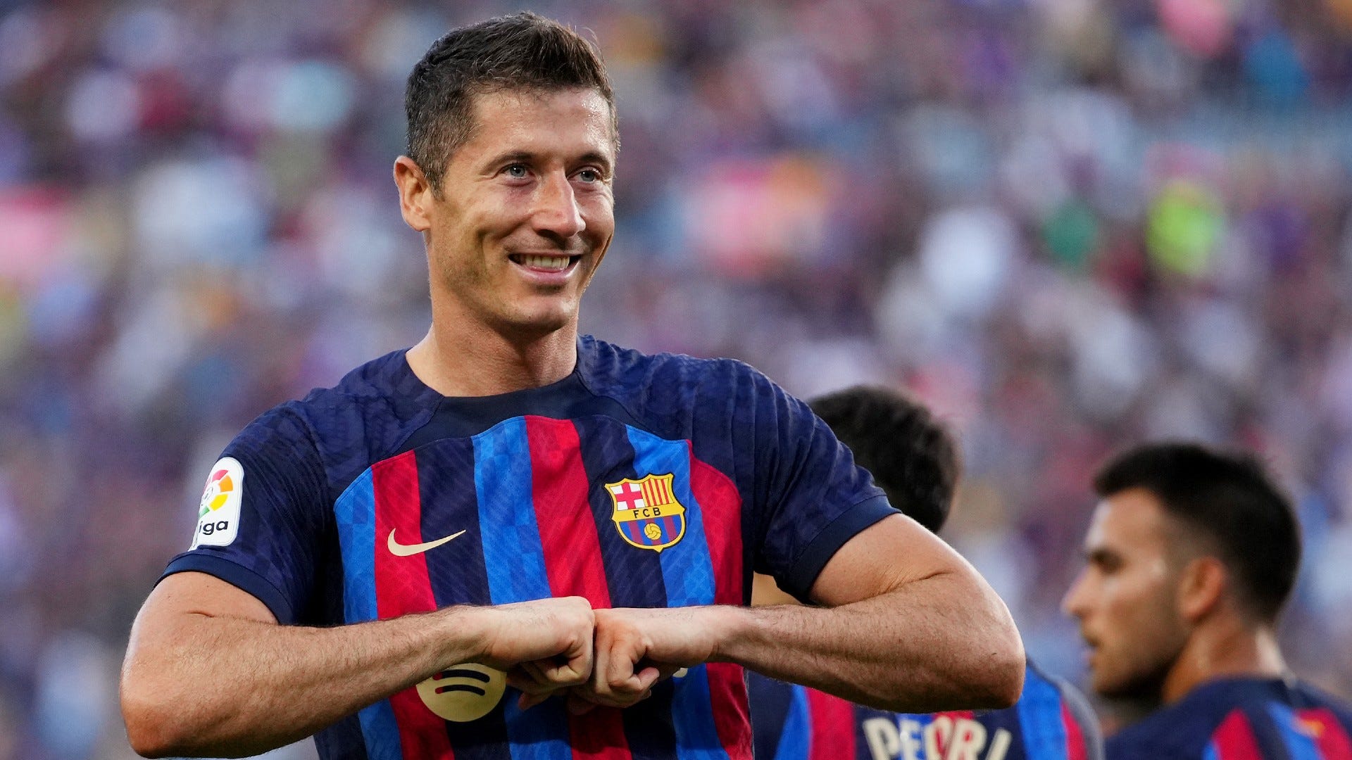 What is the Lewandowski celebration? Meaning behind Barcelona star's goal gesture | Goal.com UK