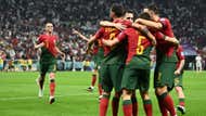 Portugal players celebrating Portugal Switzerland World Cup 2022