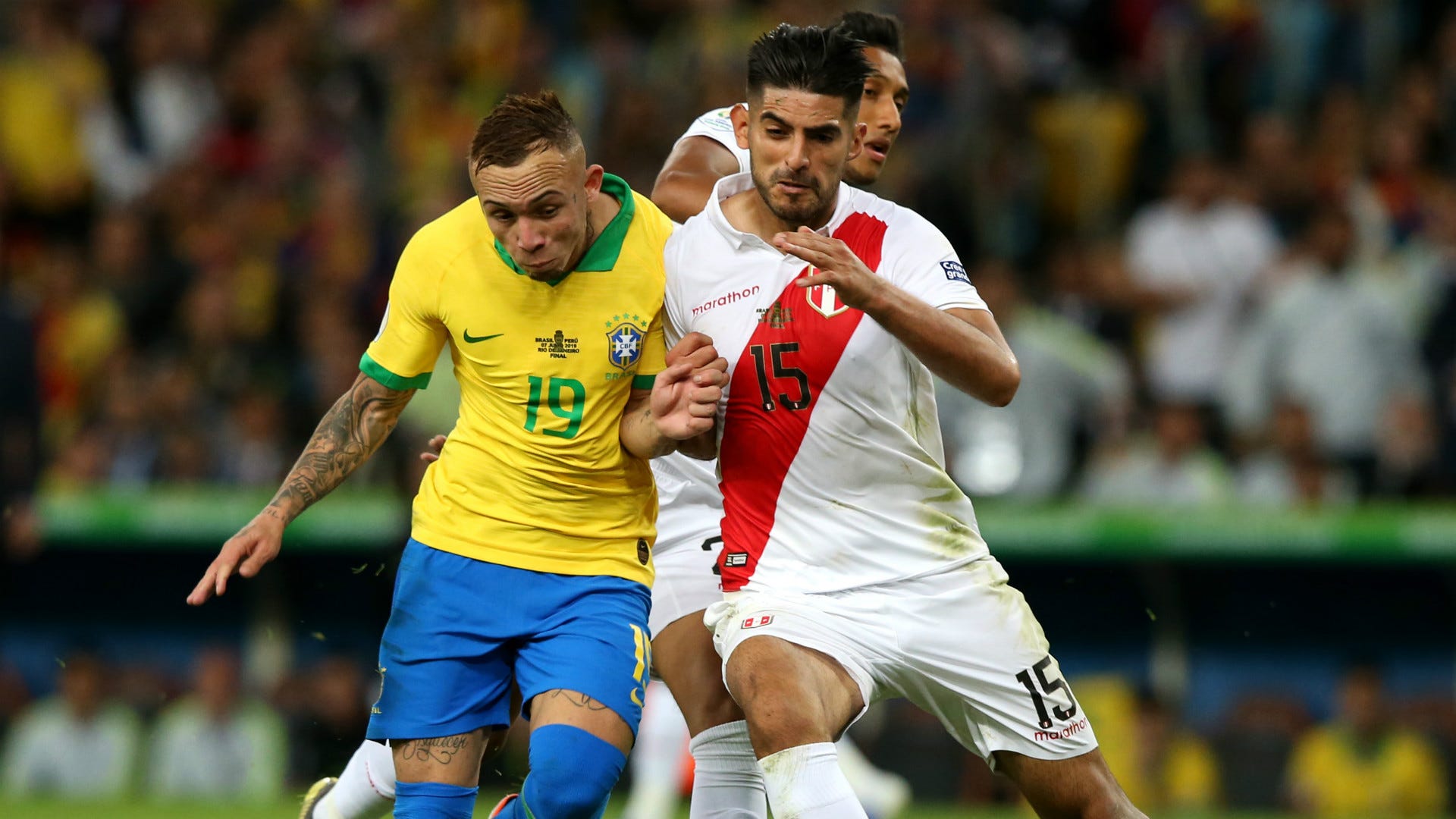 Carlos Zambrano Everton Brasil Peru Copa America 2019