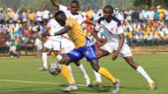 KCCA FC Anaku Sadat surges forward against African Stars in CAF Champions League qualifier game.