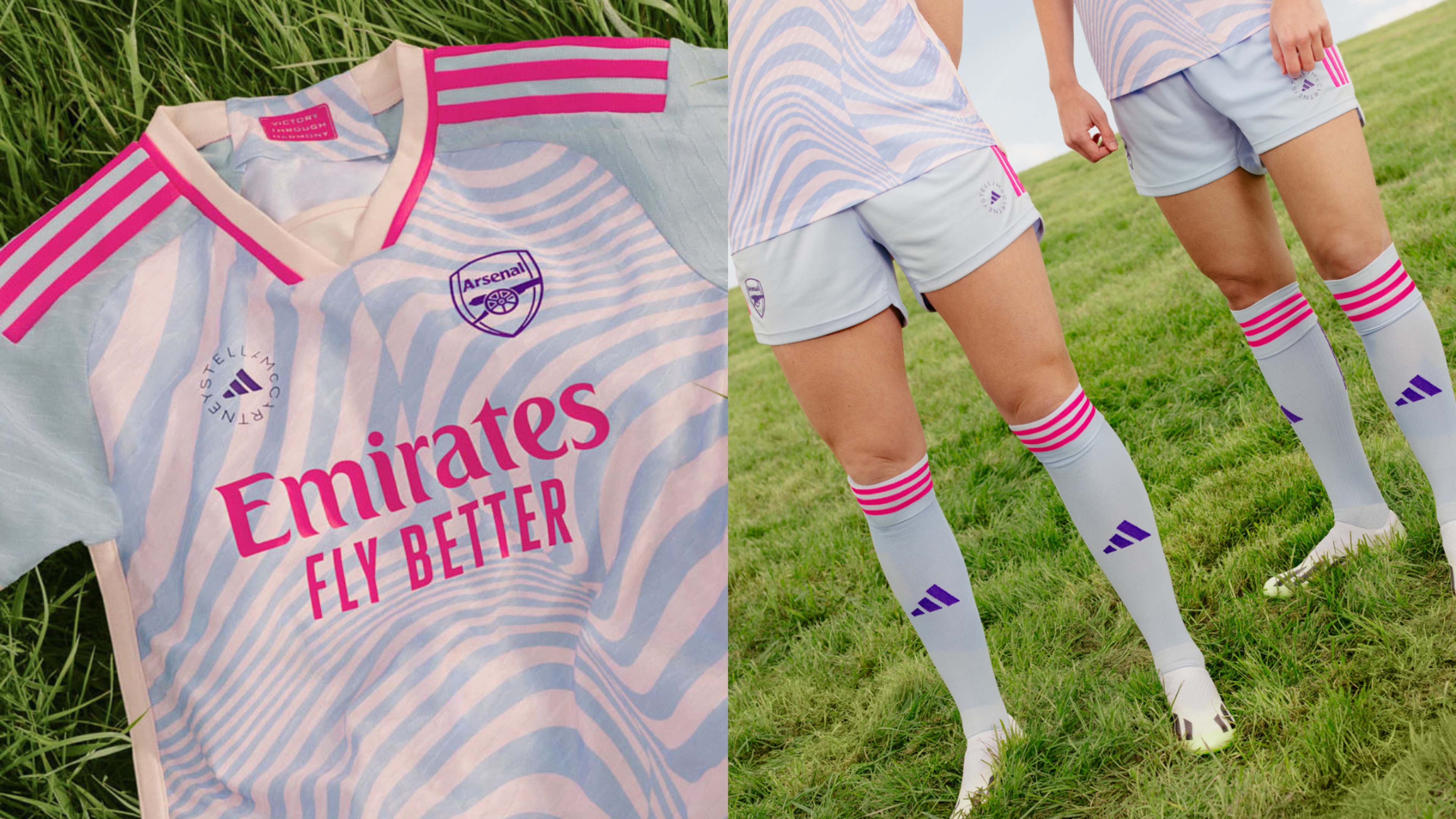 Arsenal Women's Stella McCartney 2023-24 away kit closer look