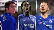 Frank Lampard Didier Drogba Eden Hazard Chelsea