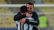Lionel Scaloni Lionel Messi Argentina Campeon Copa America 10072021