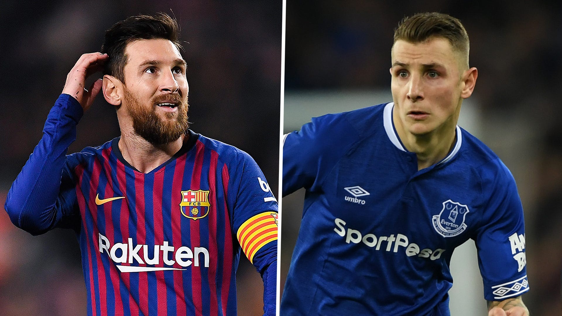 Lionel Messi Lucas Digne Barcelona Everton 2018-19
