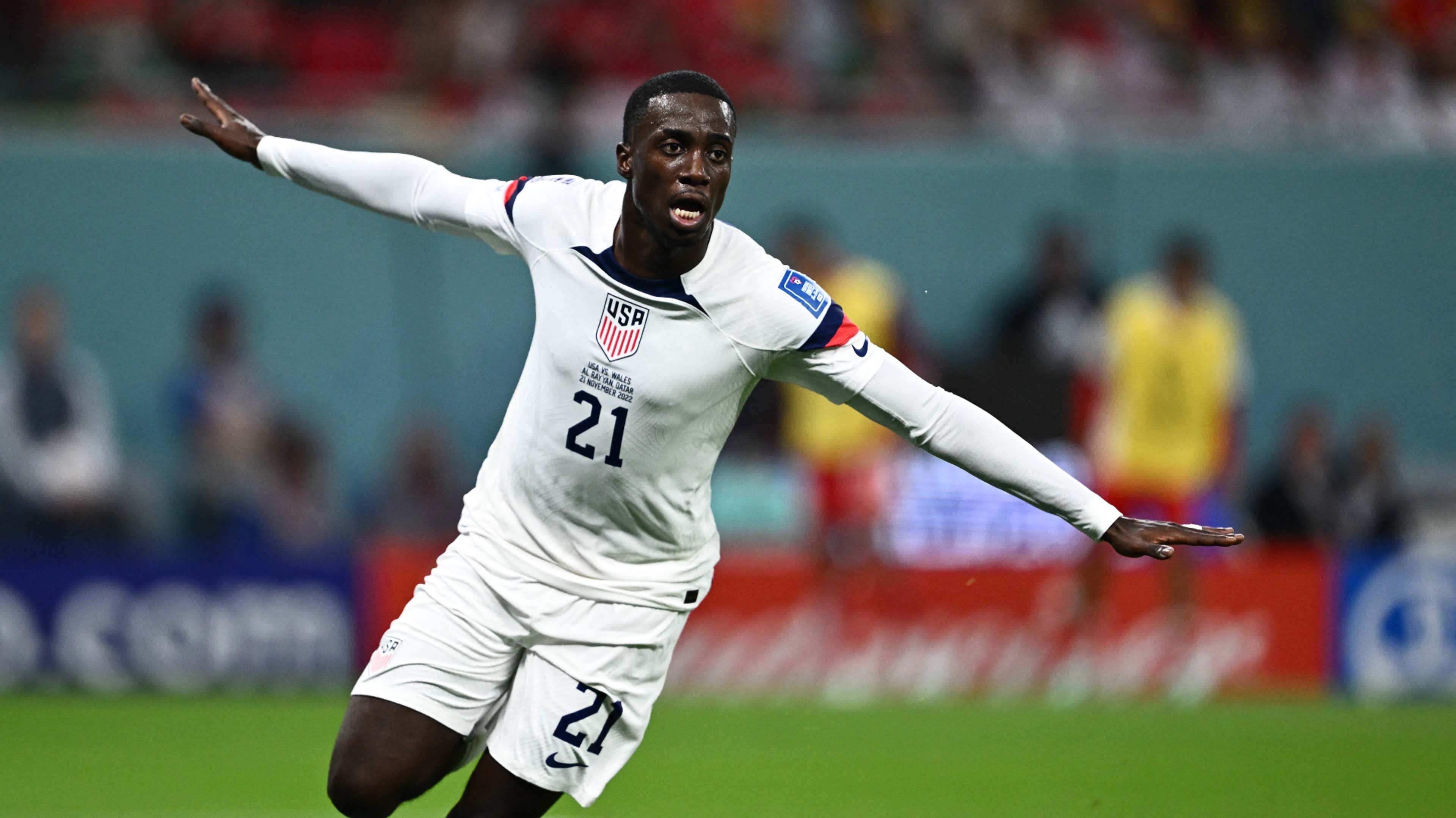 Timothy Weah United States USMNT Wales World Cup 2022