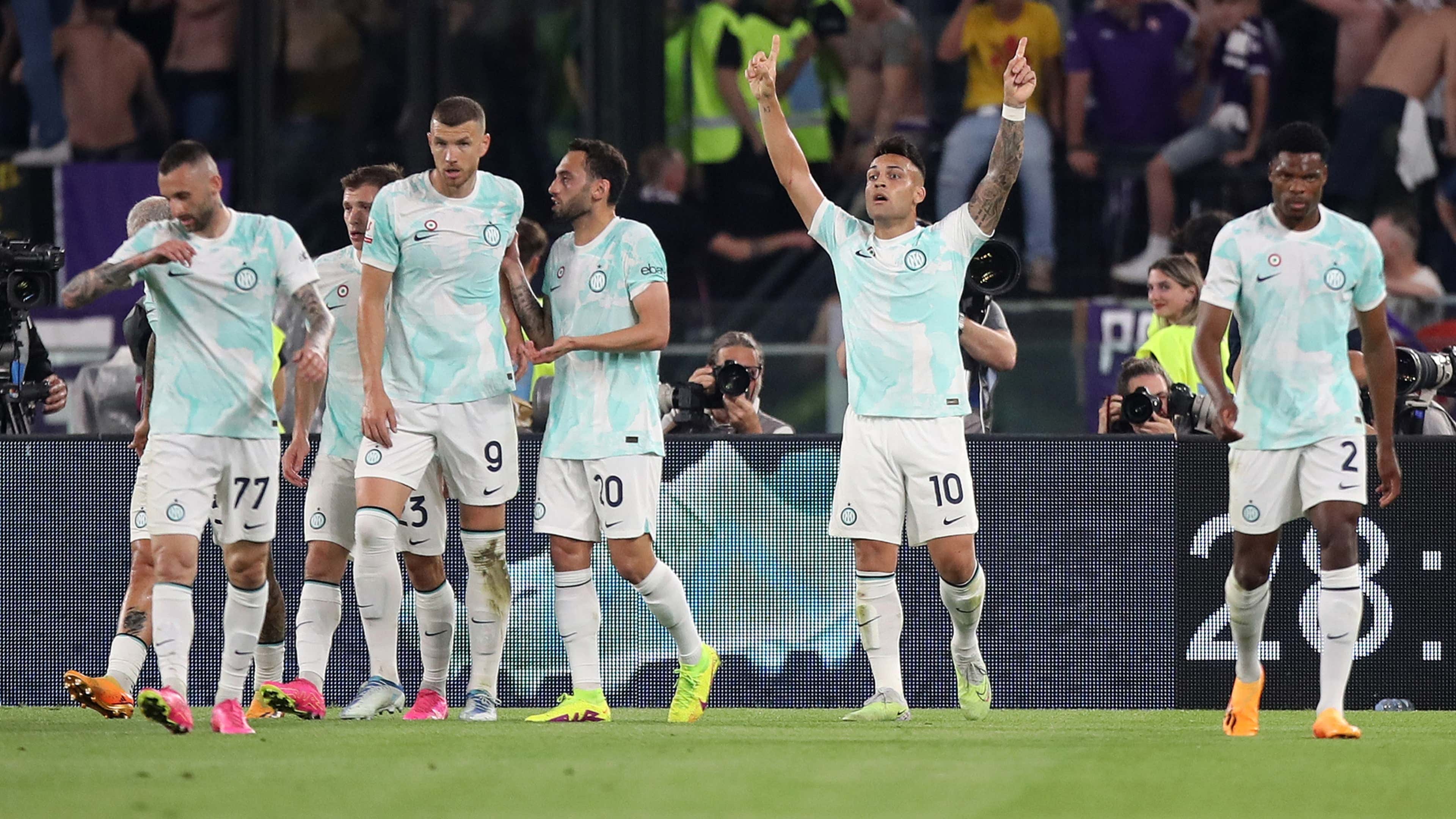 Lautaro Martinez esultanza Fiorentina Inter