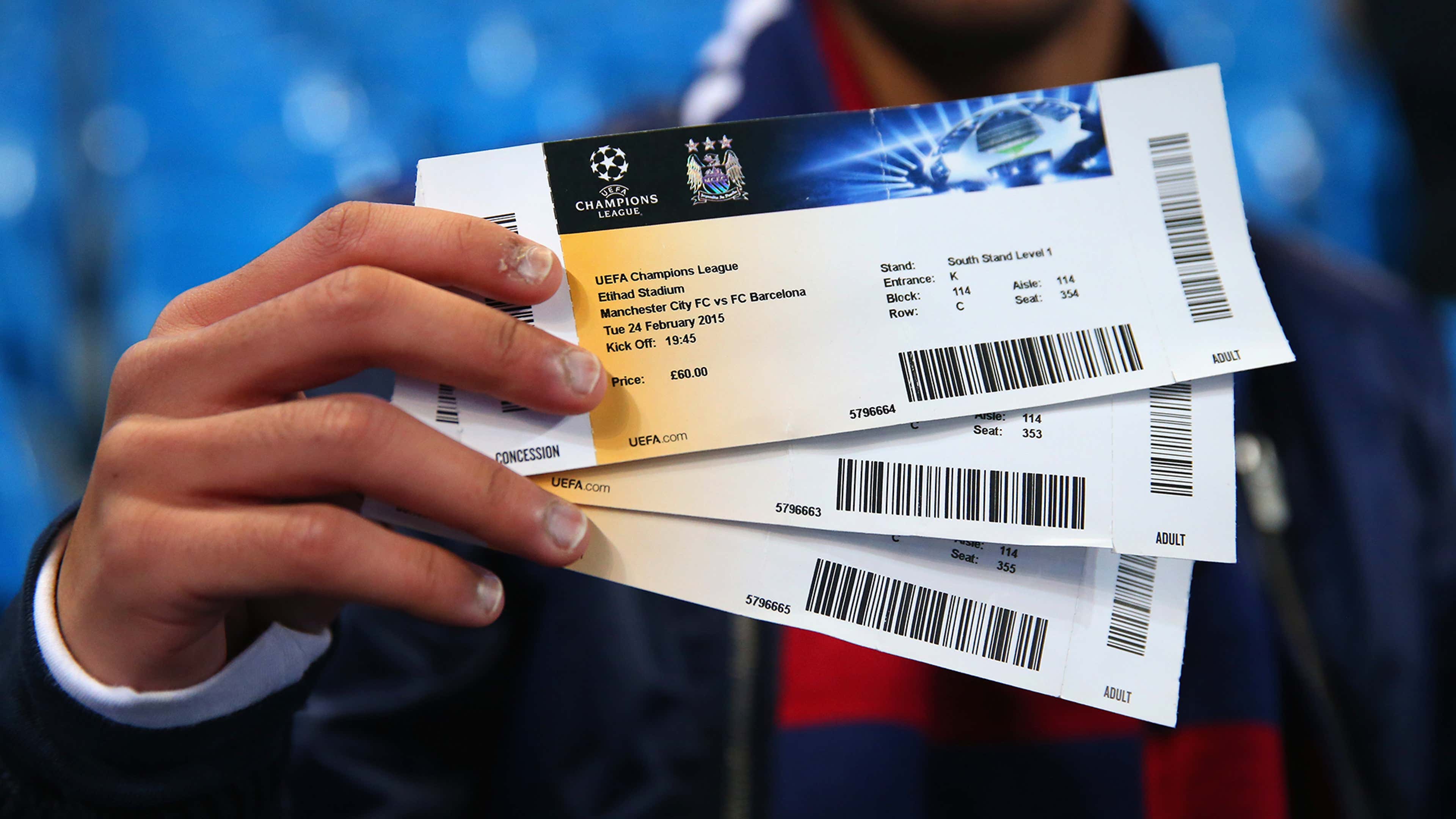 Top list and relevant documents of query tickets for UEFA Champions