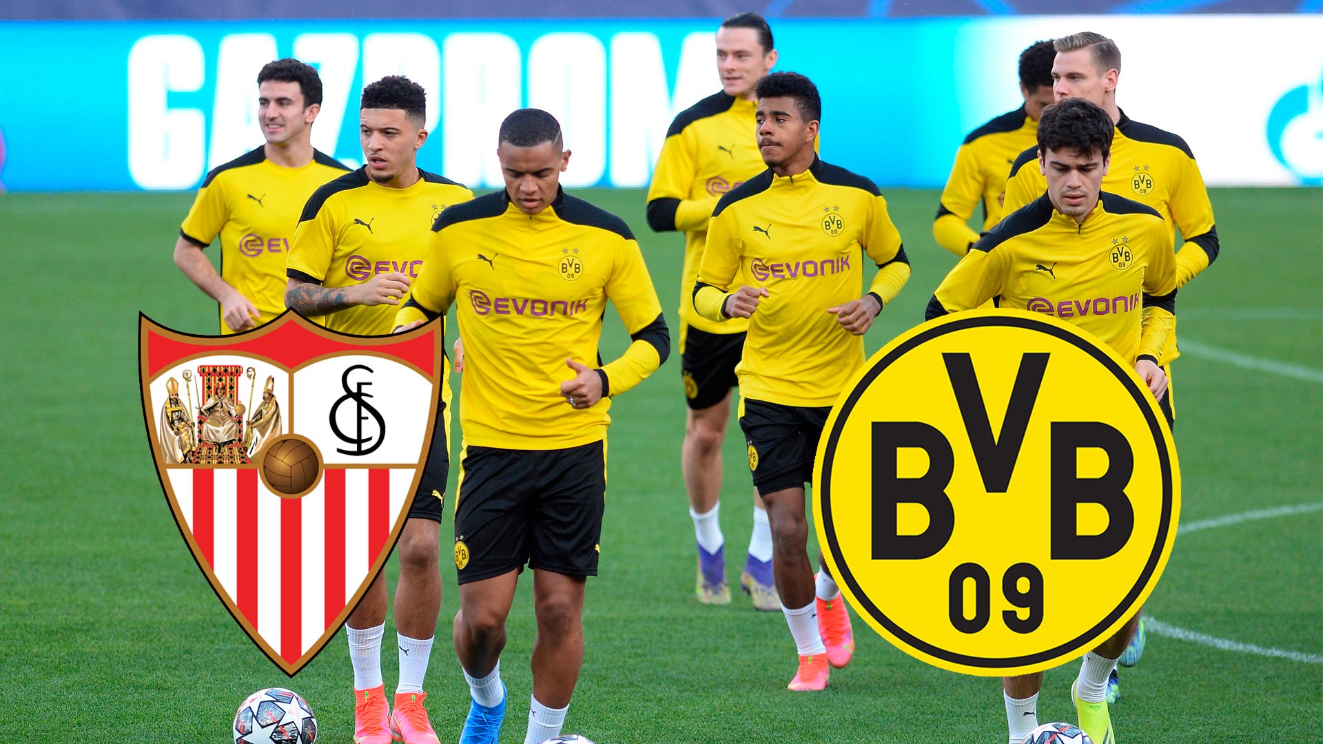 Header GettyImages Sevilla FC BVB Borussia Dortmund training champions league 2020 2021 wer zeigt / überträgt tv live-stream live highlights ticker aufstellungen