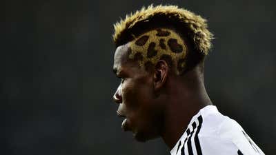 Paul Pogba sporting a leopard print hairstyle in 2016