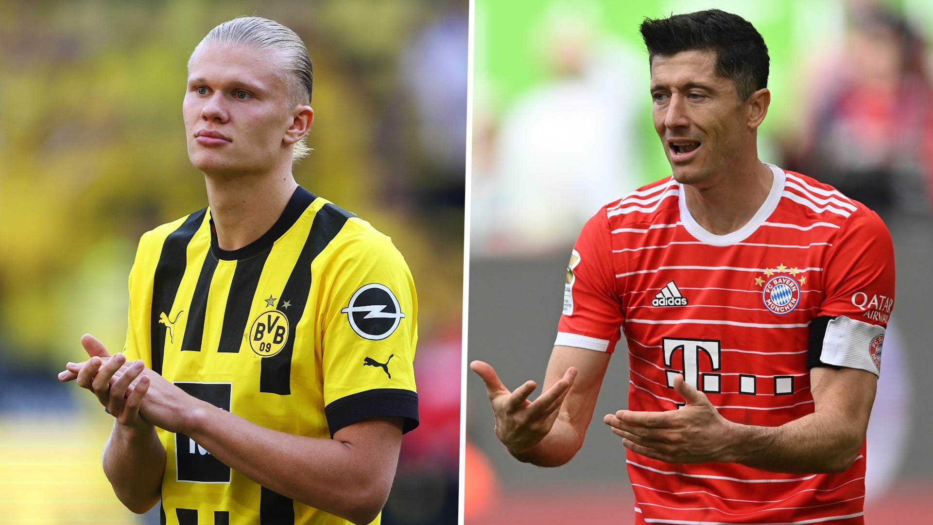 Erling Haaland Robert Lewandowski Dortmund Bayern 2021-22 GFX