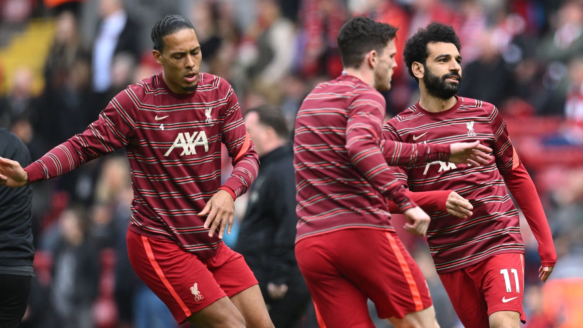 Virgil van Dijk Mohamed Salah Liverpool 2021-22