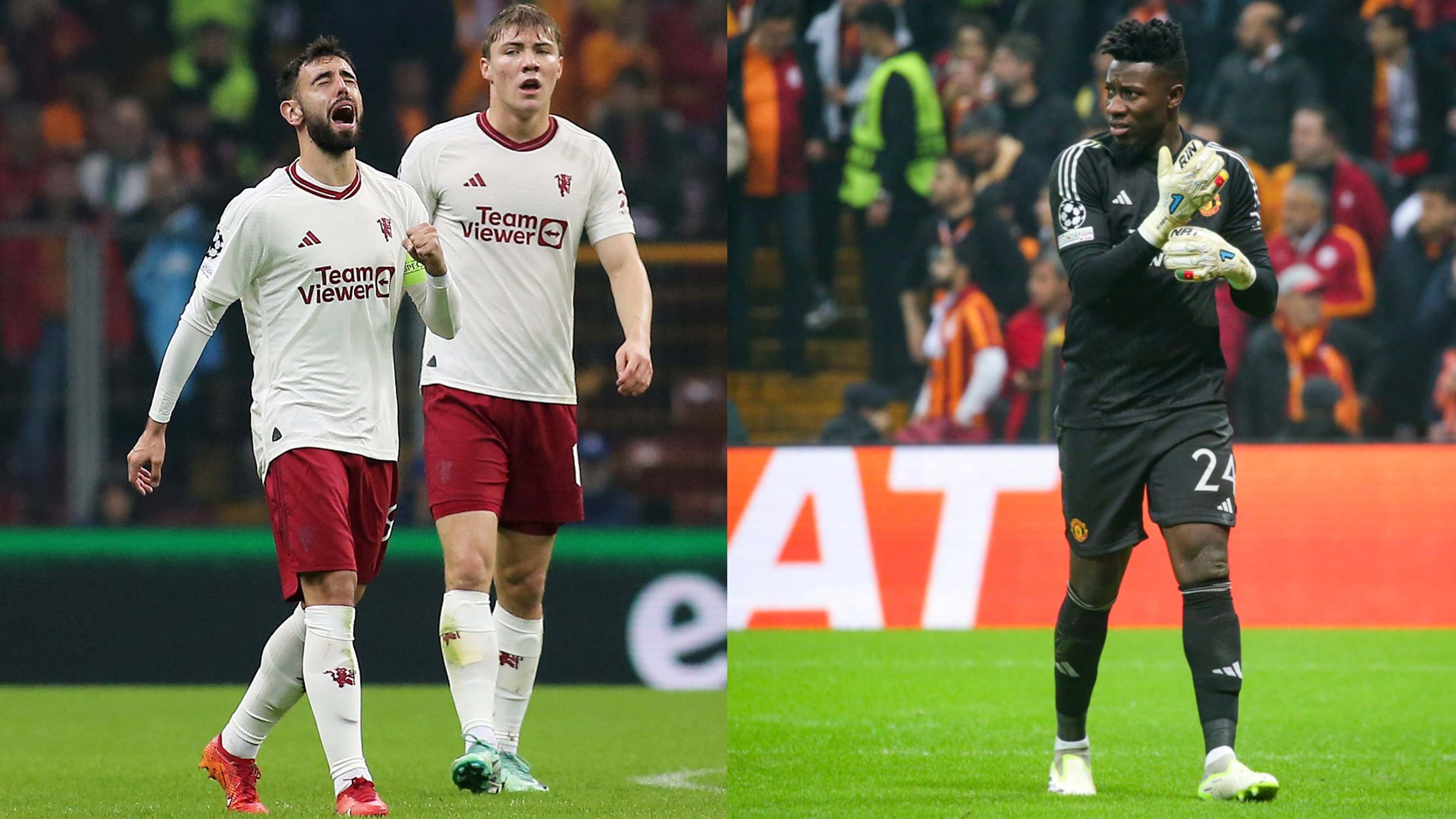 Manchester United player ratings vs Galatasaray: Andre Onana, what are you  doing?! Bruno Fernandes' brilliance undone by goalkeeper's latest gaffes
