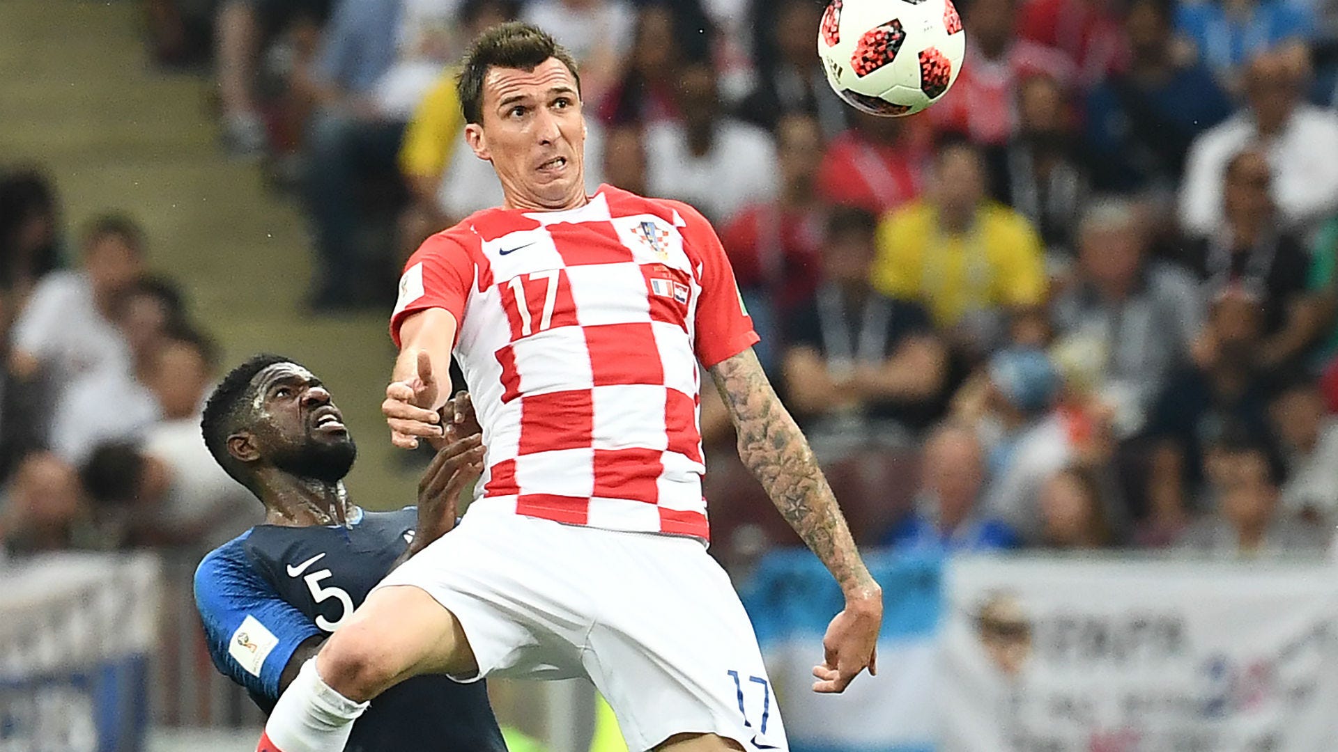 Mario Mandzukic Samuel Umtiti France Croatia World Cup final 2018