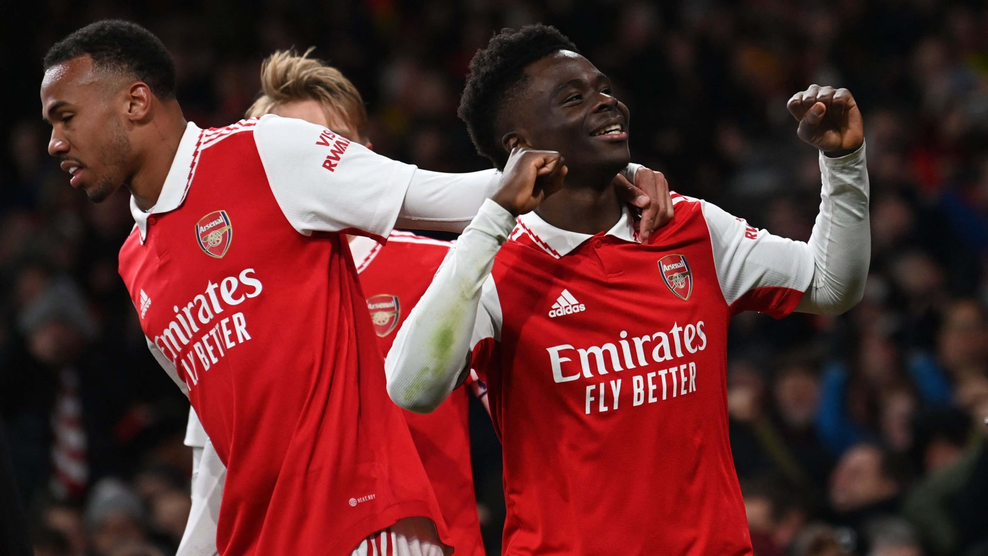 Arsenal vs Manchester United highlights: Nketiah late goal sinks Ten Hag as  Saka scores stunner 
