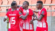 Simba SC players Mohamed Hussein, Clatous Chama and Ibrahim Ame.