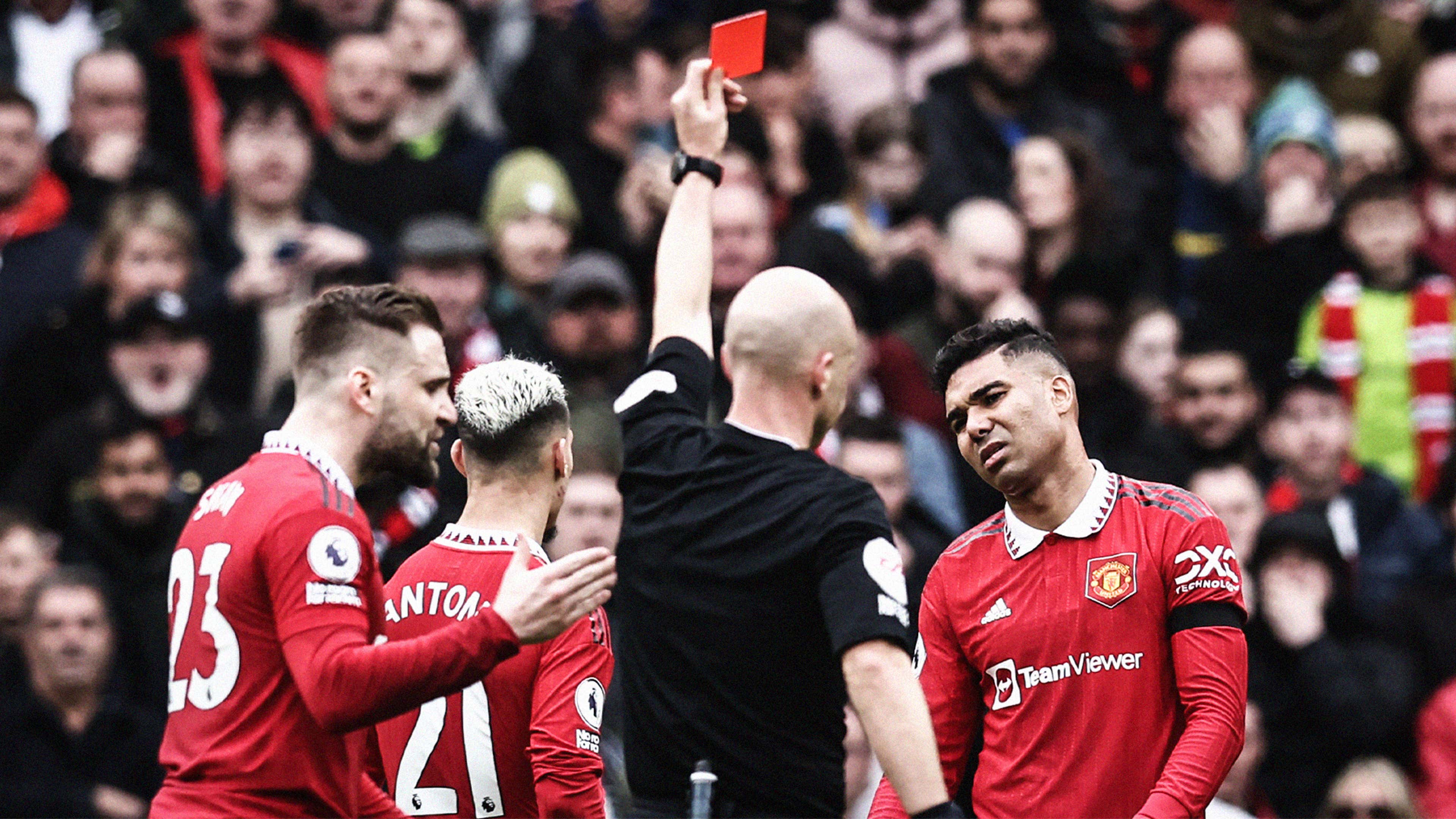 Casemiro red card Man Utd Premier League HIC 16:9