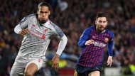 Virgil van Dijk Lionel Messi Liverpool Barcelona 2018-19