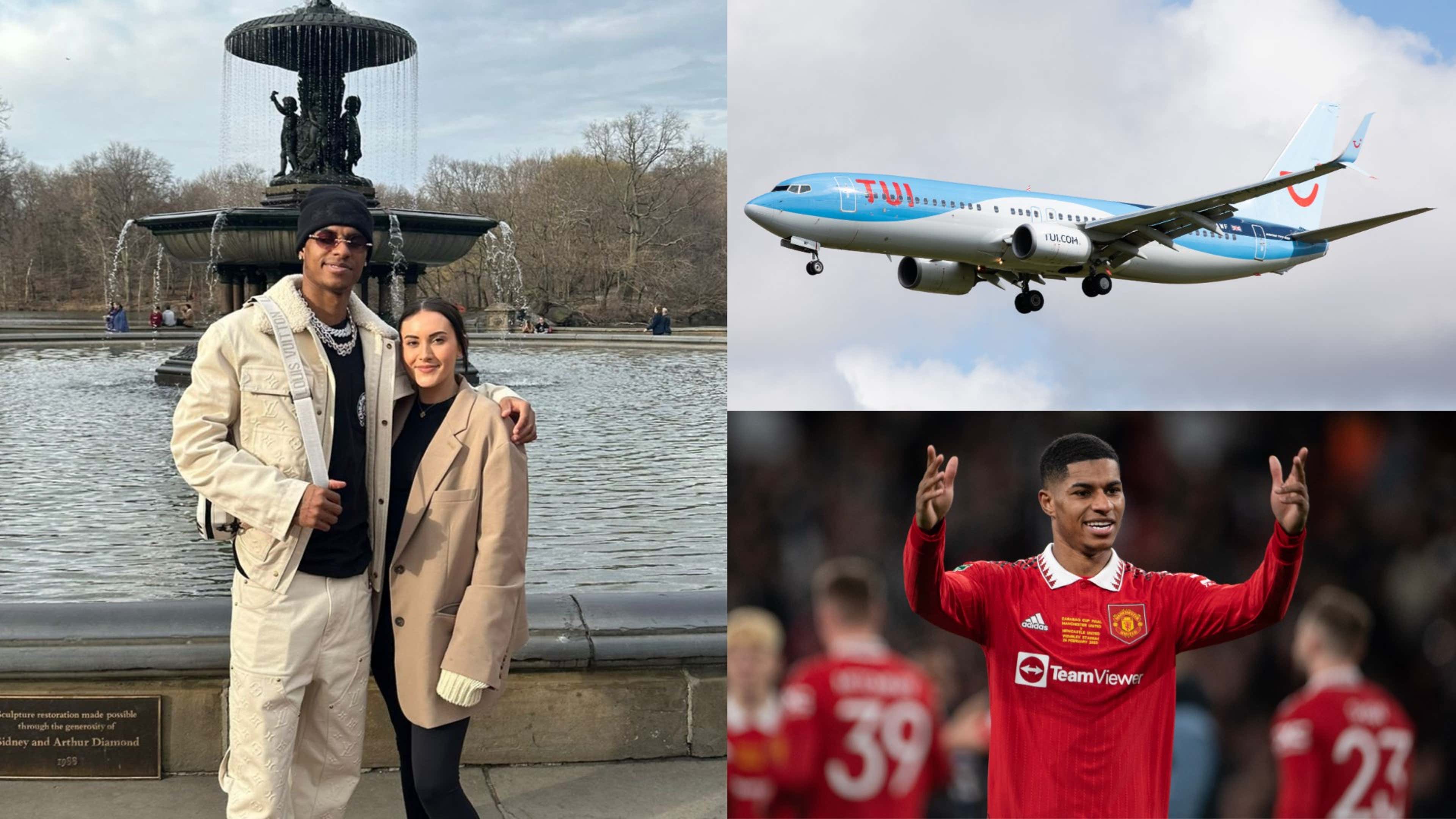 Marcus Rashford paid £240k to RENT Boeing 737 plane that seats over 125  people for romantic New York trip with fiancée Lucia Loi