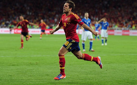 Jordi Alba Spain Italy Euro 2012