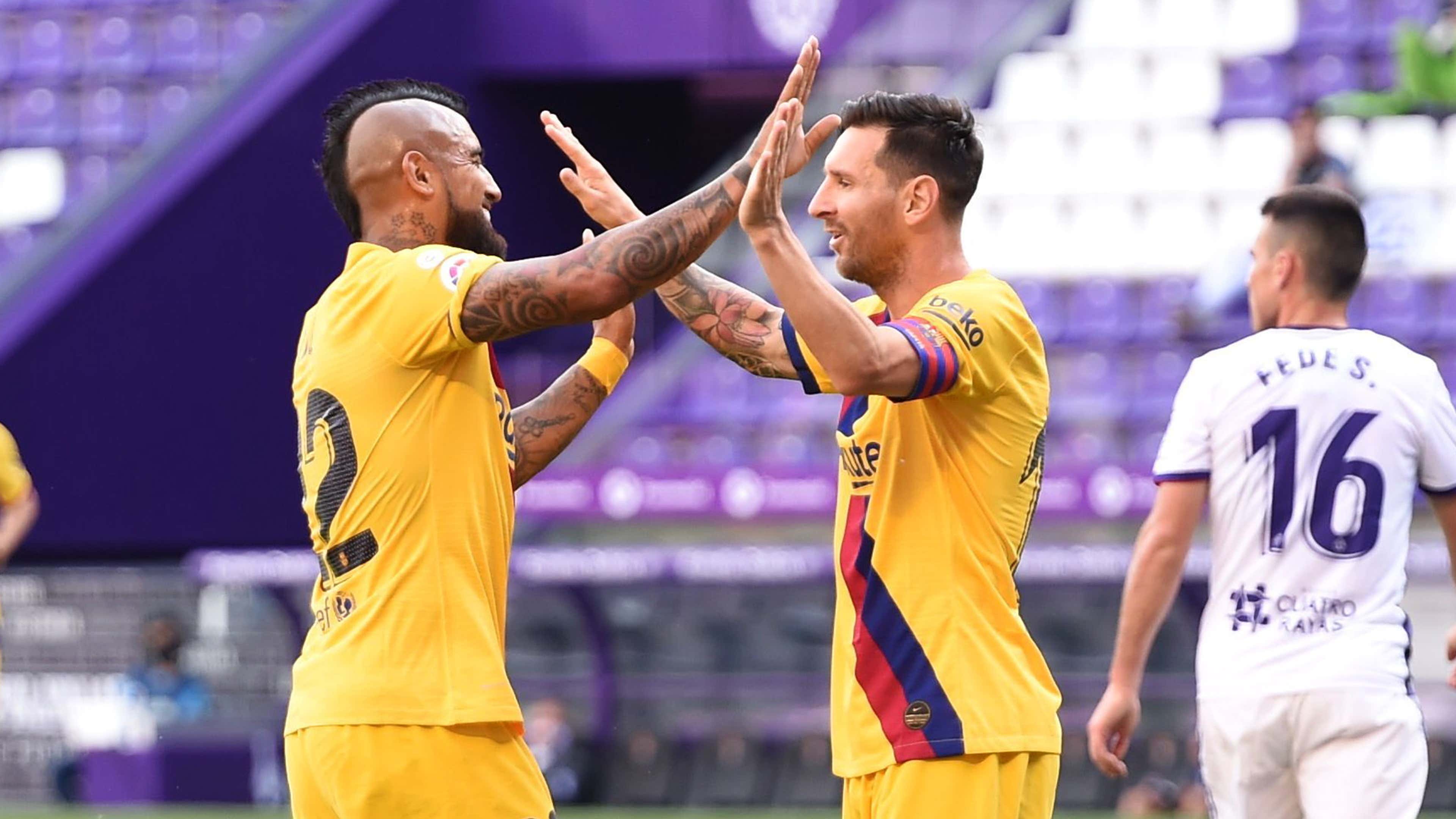 Arturo Vidal, Lionel Messi, Valldolid vs Barcelona