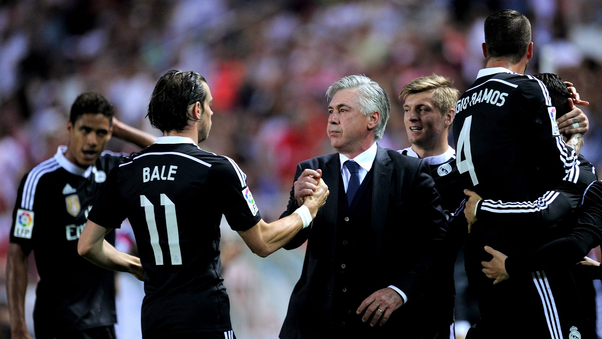 Gareth Bale Carlo Ancelotti Sevilla Real Madrid Liga BBVA 05022015