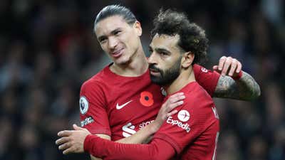 Darwin Nunez Mohamed Salah Liverpool 2022-23