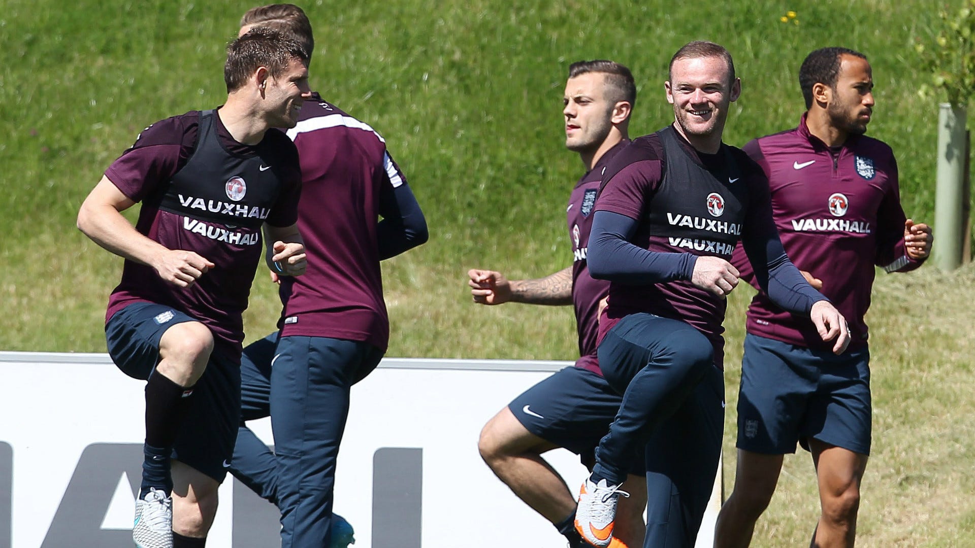 Wayne Rooney James Milner England Training 04062015
