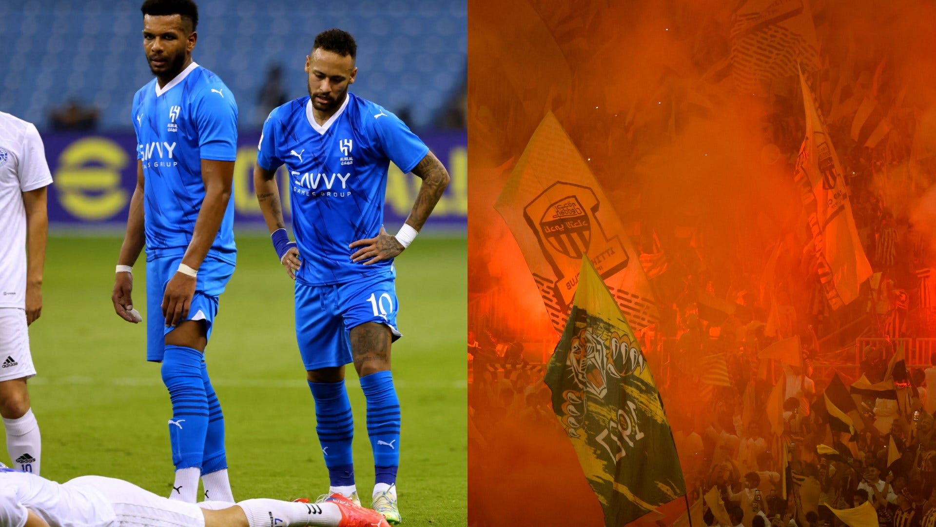 After a difficult birth in the face of eternity…Al-Ittihad fans celebrate, mocking Al-Hilal!