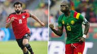 Mohamed Salah of Egypt and Vincent Aboubakar of Cameroon.