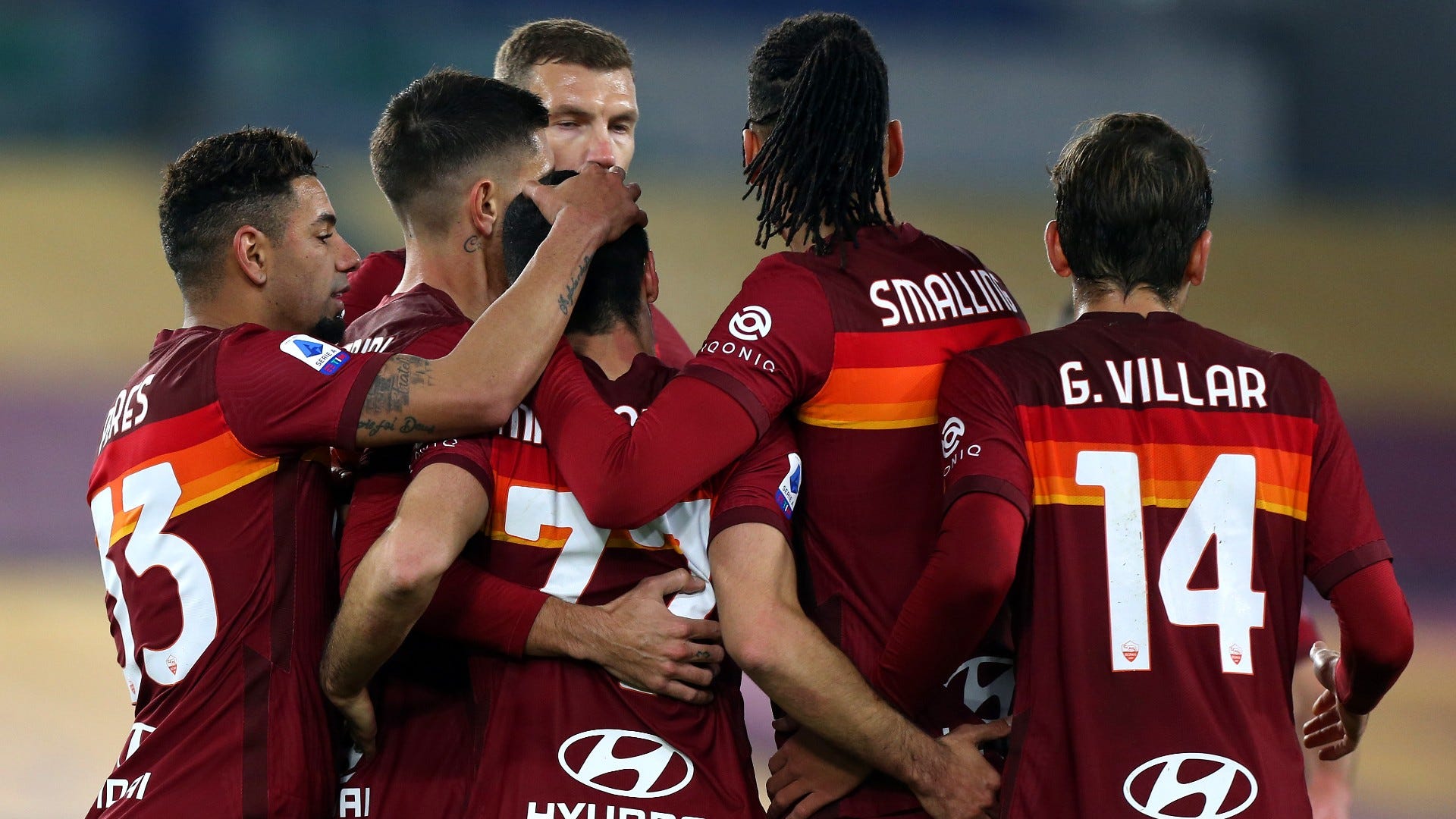 Roma celebration - Roma Torino - Serie A 2020/21