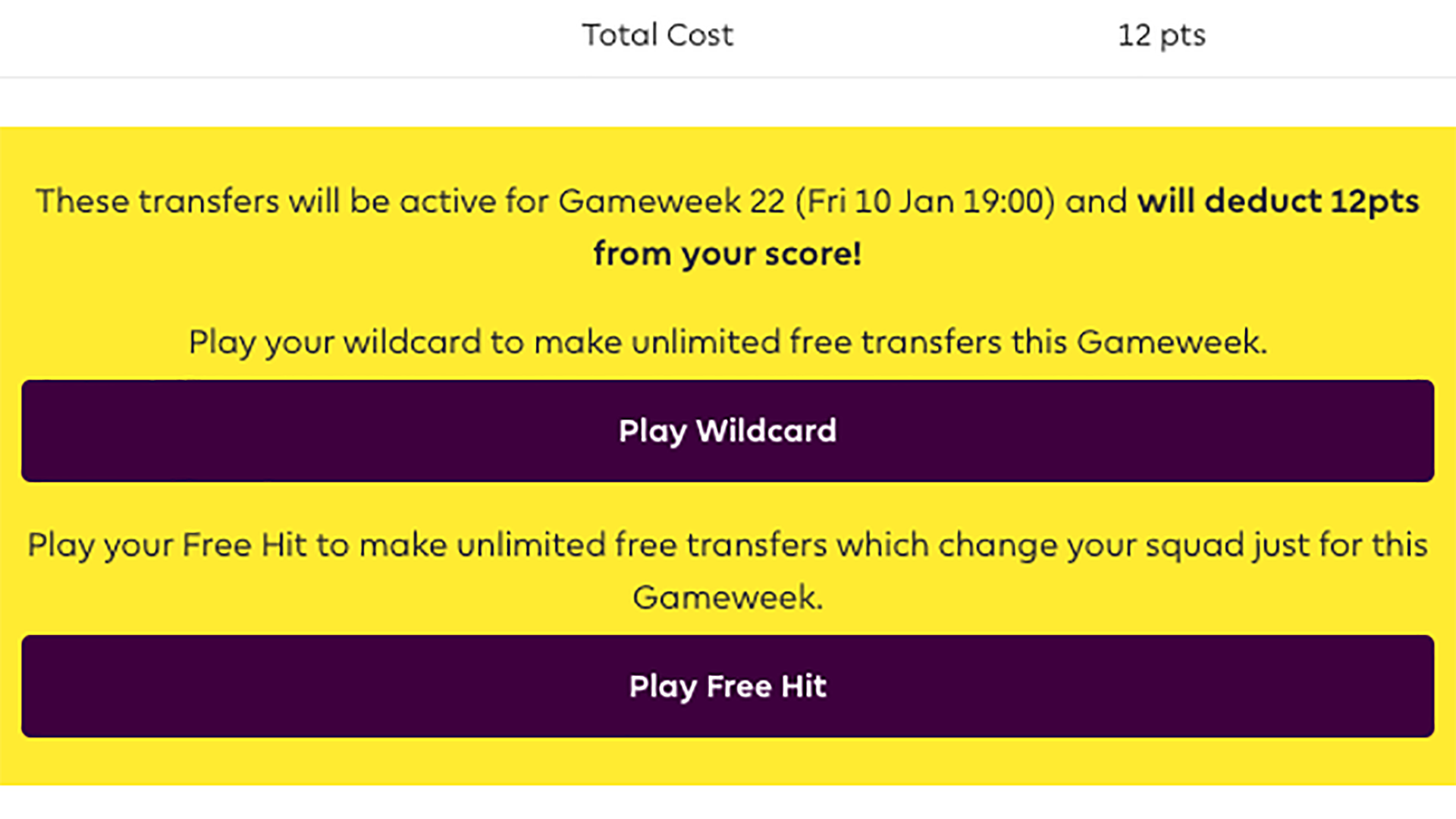 Free hit fpl meaning