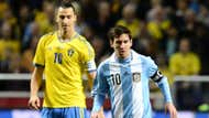 Lionel Messi Zlatan Ibrahimovic Sweden Argentina 06022013