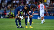 Neymar and Mbappe discuss penalty, PSG v Montpellier, Ligue 1 22-23