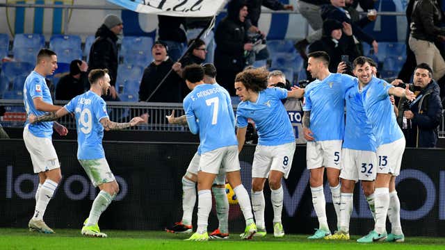 Lazio players celebrating Lazio Roma Coppa Italia 