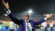 Nigeria Amaju Melvin Pinnick celebrates win during the 2019 Africa Cup.
