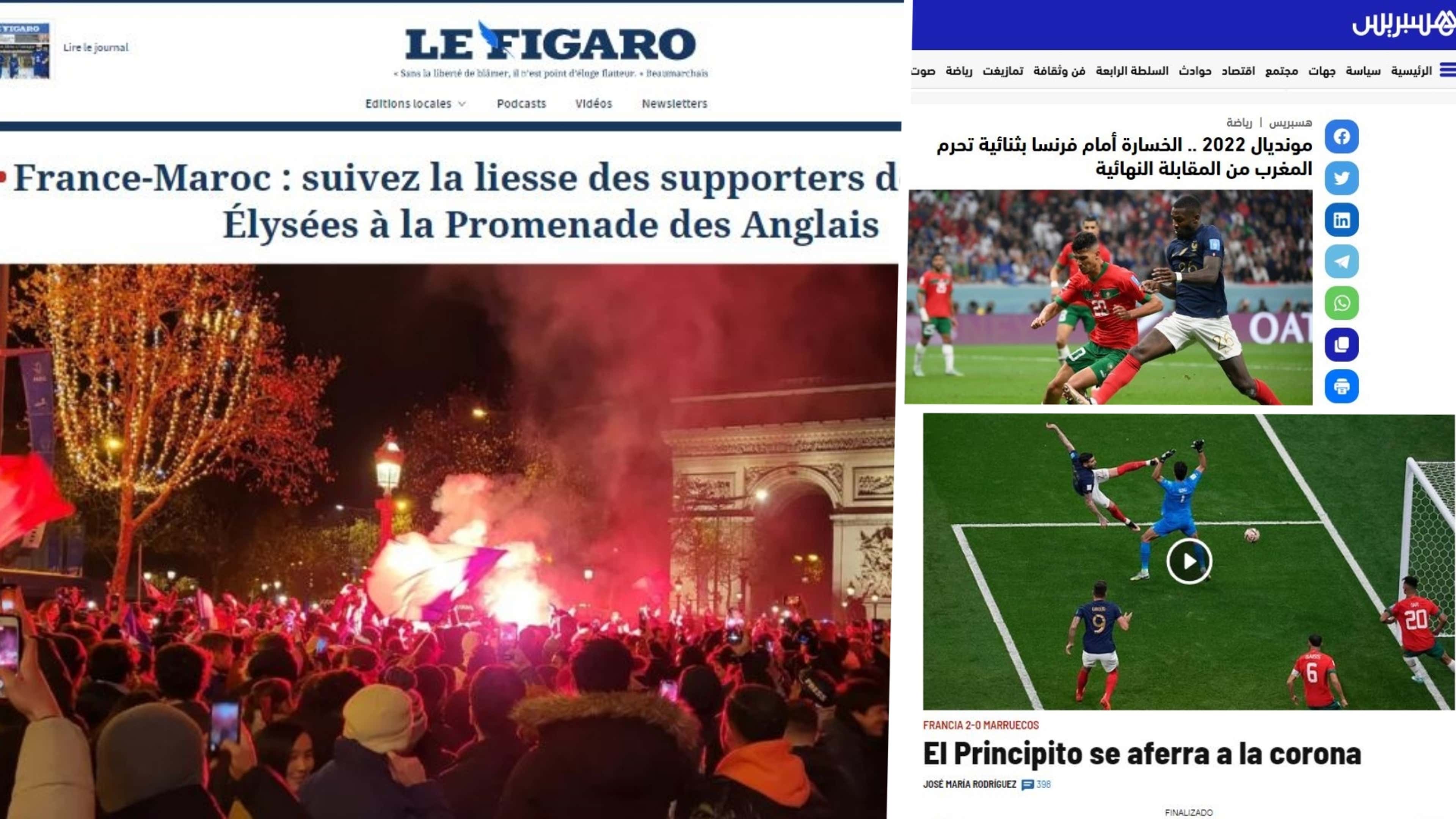 Newspapers Reaction France Vs. Morocco GFX 