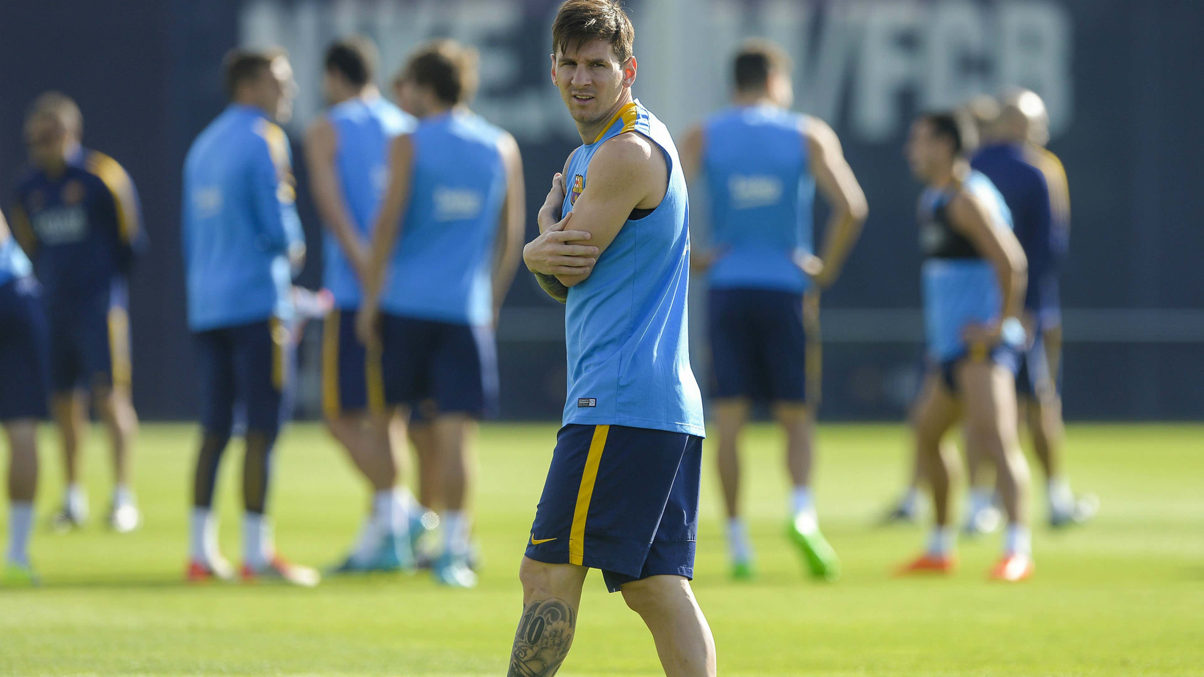 Lionel Messi Barcelona training