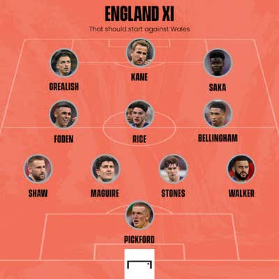 England starting line-up Wales GFX