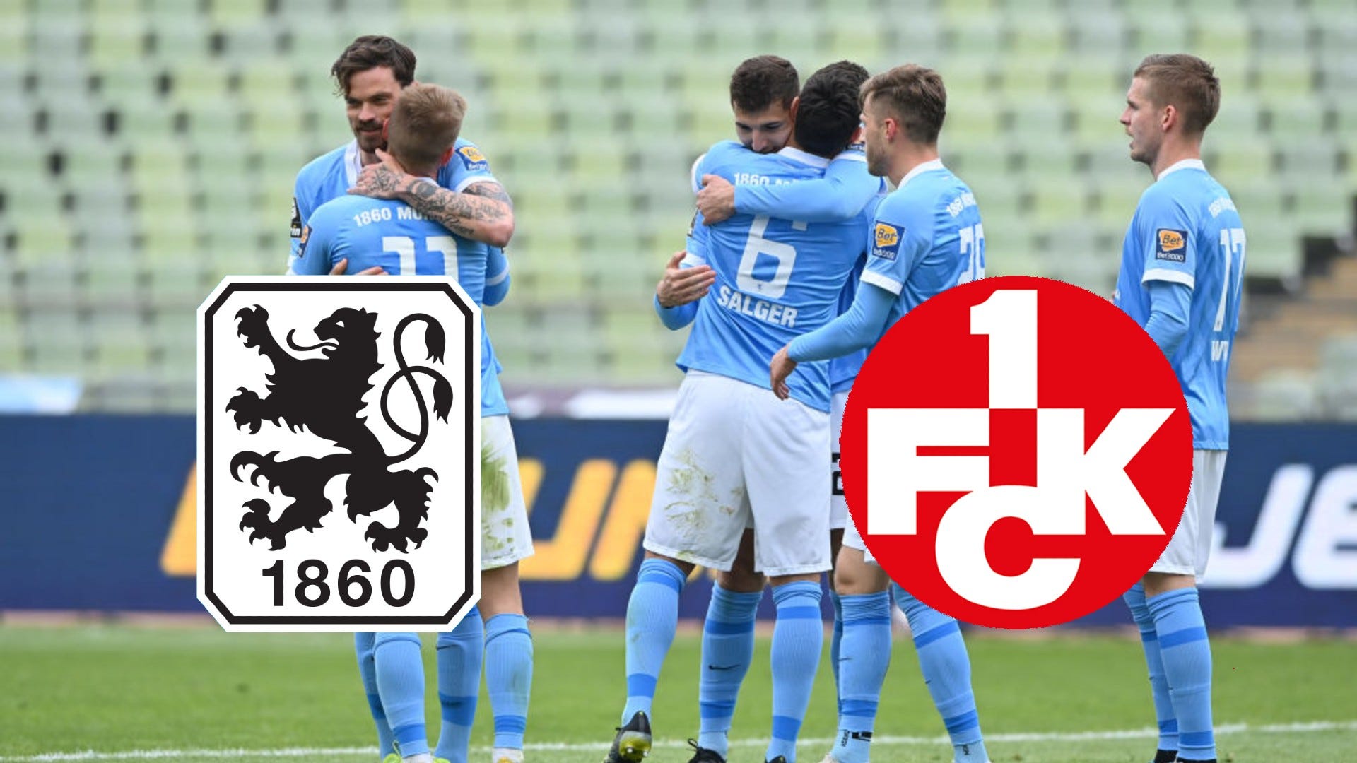 1860 München gewinnt gegen Kaiserslautern (FCK) Die 3