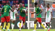 Vincent Aboubakar of Cameroon celebrates against Burkina Faso