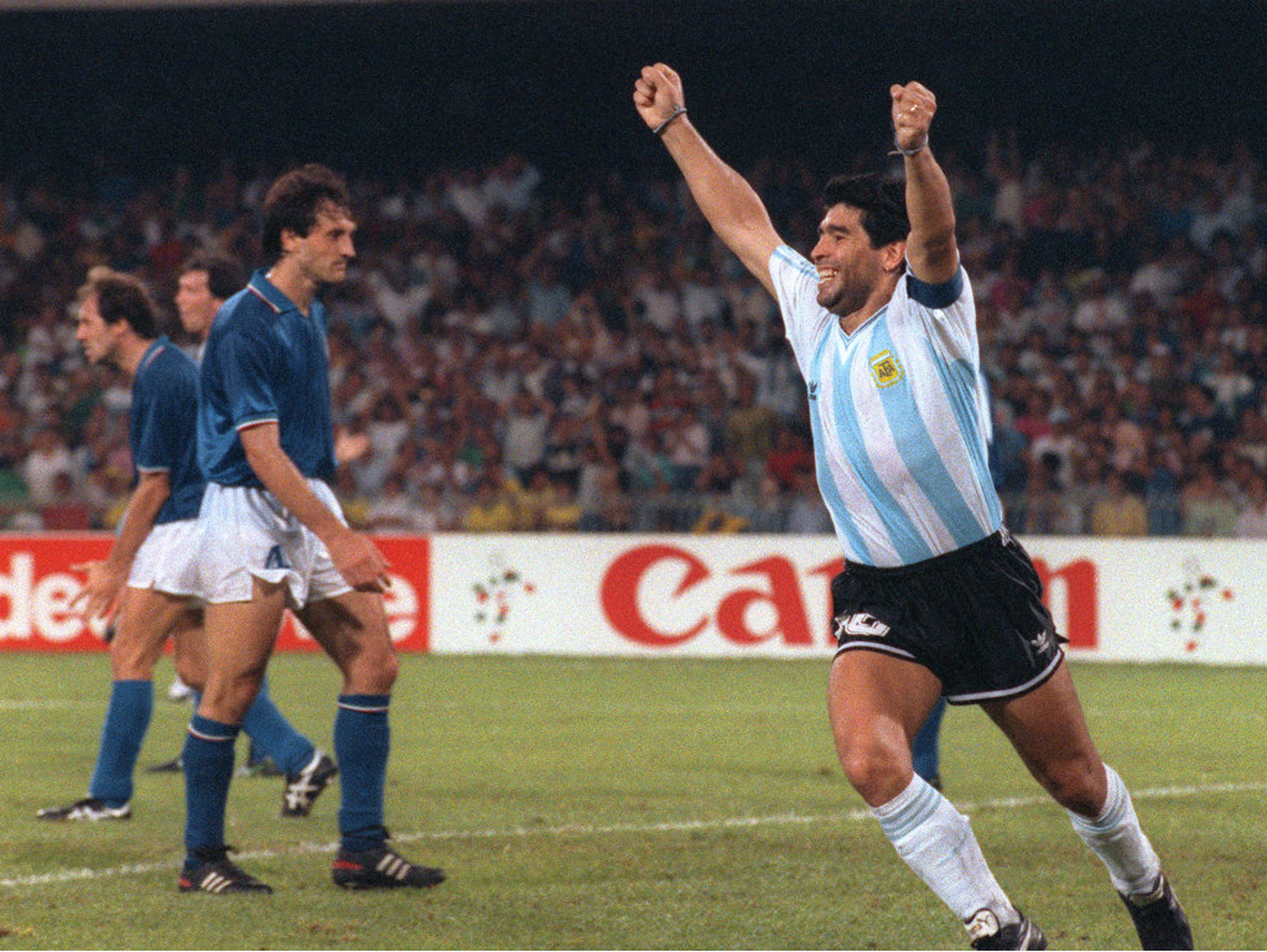 Diego Maradona Argentina Italy World Cup 07031990