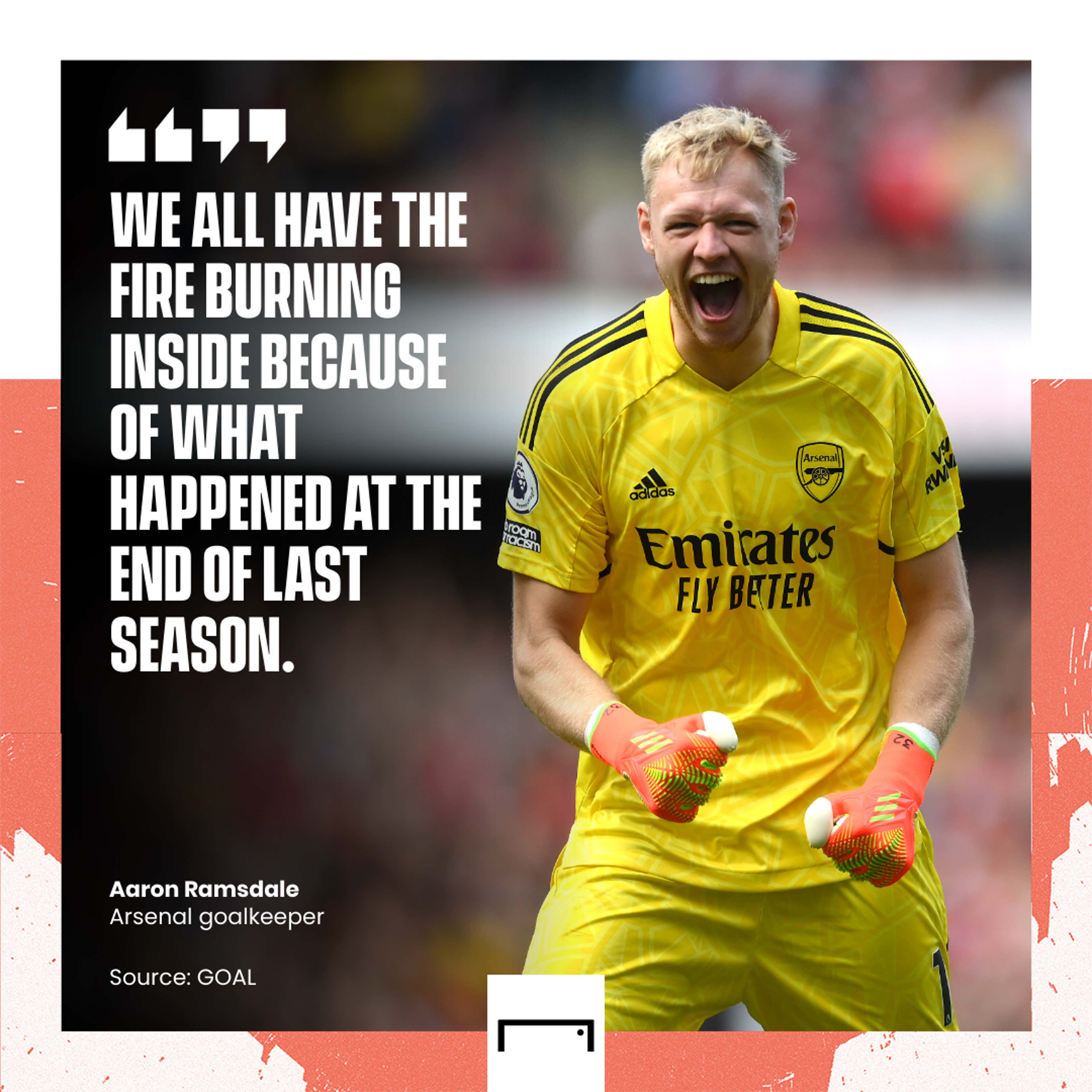 Aaron Ramsdale quote Arsenal