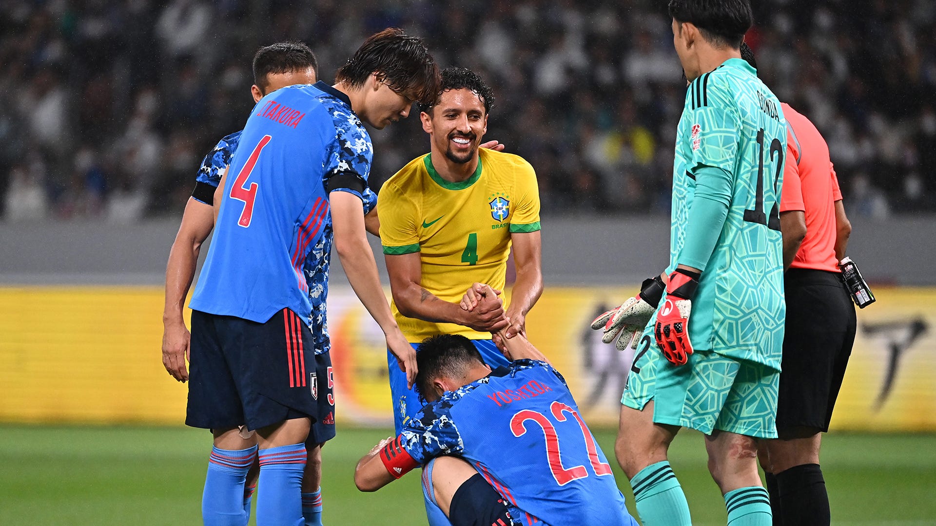 ブラジル代表dfマルキーニョスが日本代表を評価 予想通りの厳しい試合だった Goal Com 日本