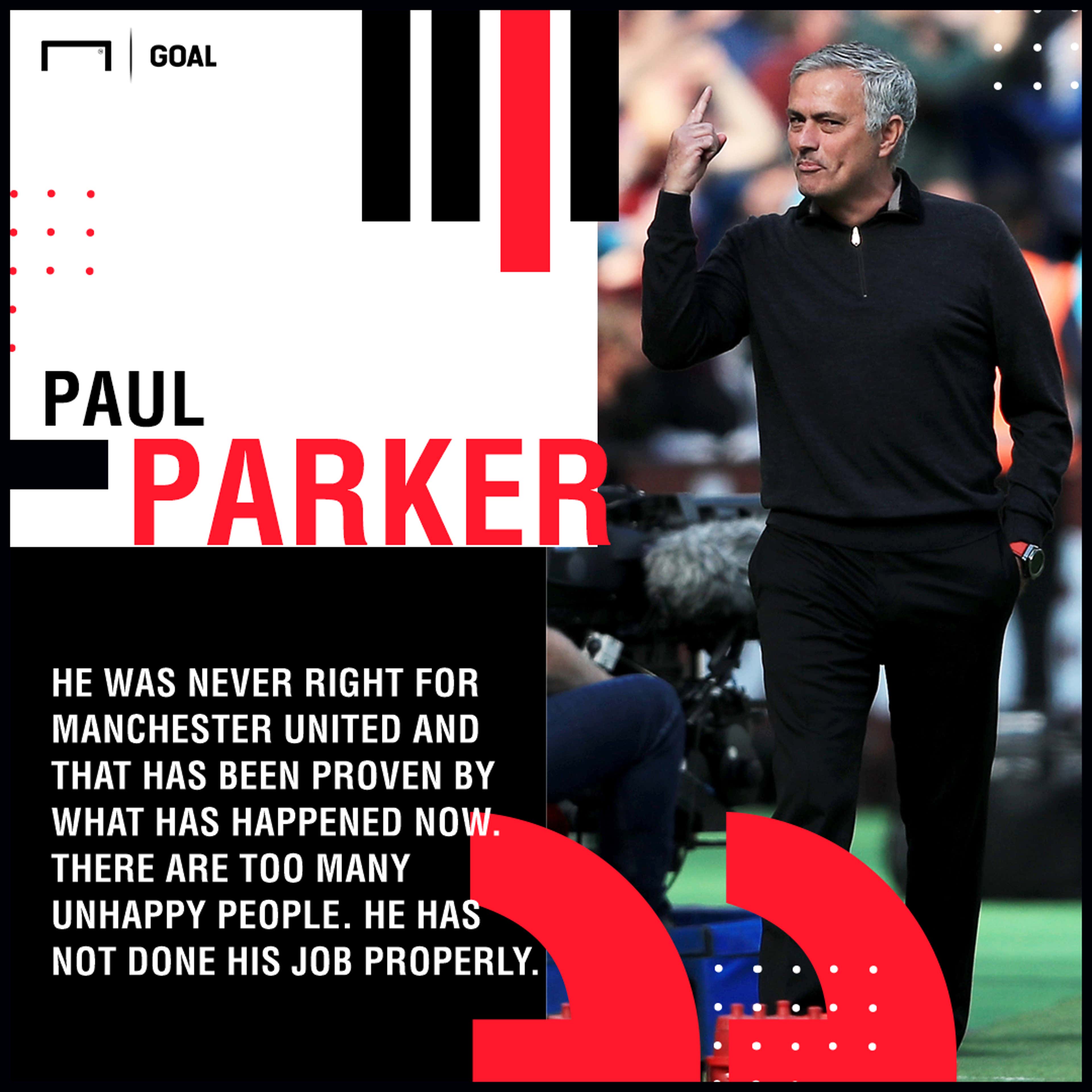 Jose Mourinho Manchester United never right Paul Parker