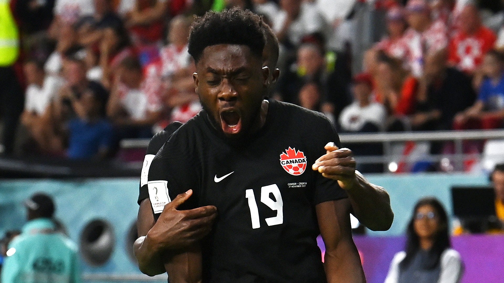WATCH: Alphonso Davies makes history as Bayern Munich star hits first World Cup goal for Canada | Goal.com UK