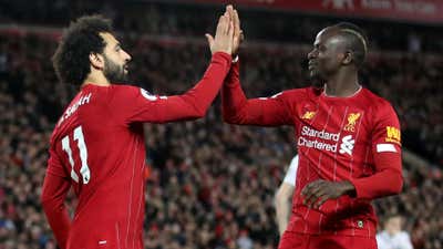 Mohammed Salah and Sadio Mane of Liverpool.