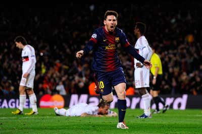 Messi Barcelona v AC Milan